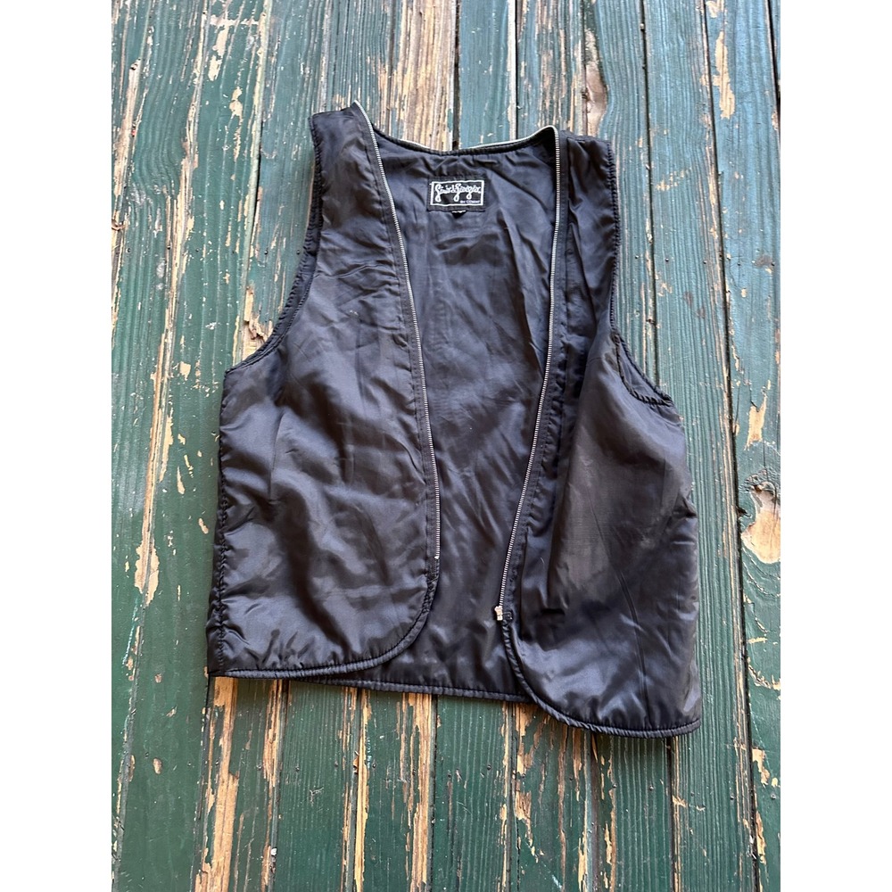 Gino Di Giorgio By Comint‎ Mens Black Zippered Vest jacket lining insert only  S